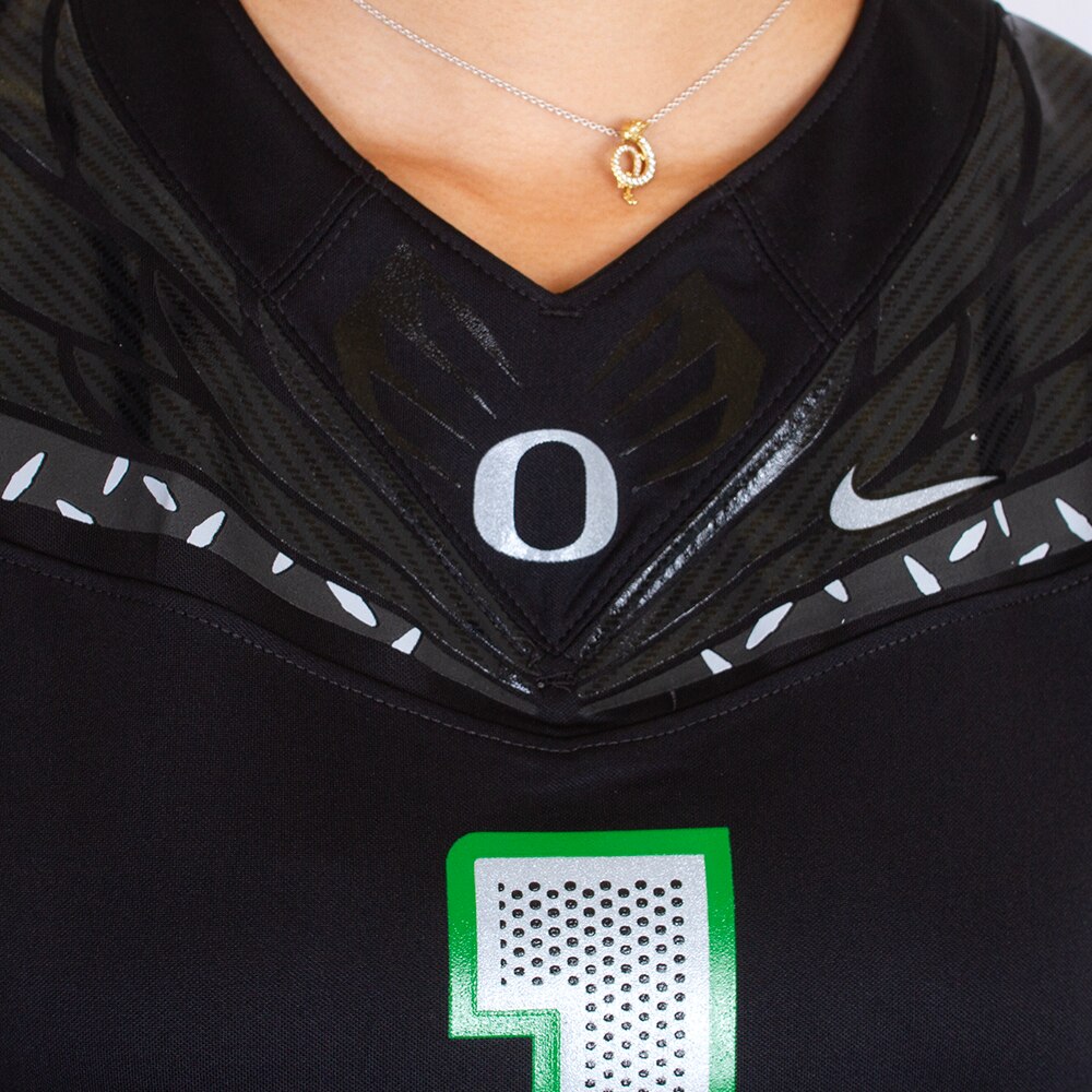 Classic Oregon O, Nike, Black, Jerseys, Women, Football, Game Jersey, #1, 795226